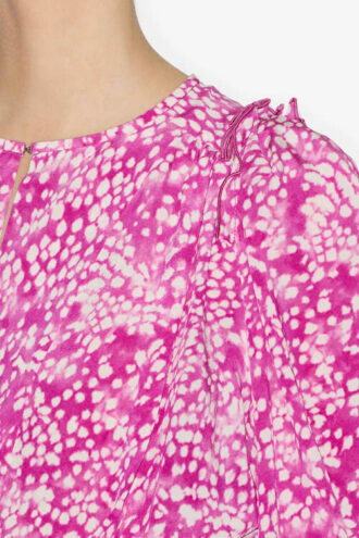 Zarga Plissee-Bluse aus bedruckter Seide Zarga Plissee-Bluse aus bedruckter Seide
