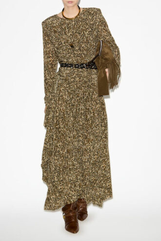 Zeidi Drapiertes Kleid mit Leopardenmuster