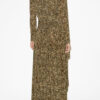 Zeidi Drapiertes Kleid mit Leopardenmuster Zeidi Drapiertes Kleid mit Leopardenmuster