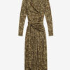 Zeidi Drapiertes Kleid mit Leopardenmuster Zeidi Drapiertes Kleid mit Leopardenmuster