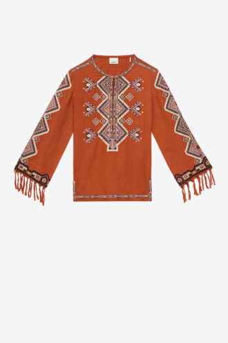 Zelda Bestickte Matka-Seidenbluse Zelda Bestickte Matka-Seidenbluse
