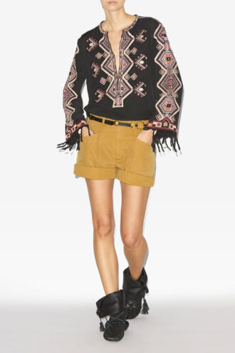 Zelda Bestickte Matka-Seidenbluse Zelda Bestickte Matka-Seidenbluse