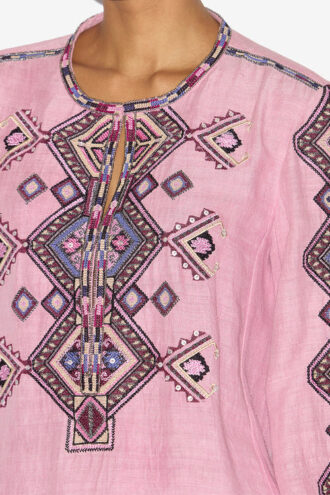 Zelda Bestickte Matka-Seidenbluse Zelda Bestickte Matka-Seidenbluse