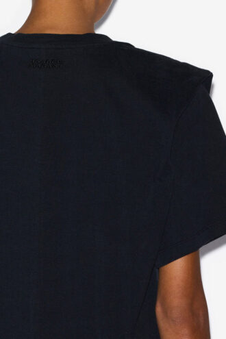 Zelitos T-Shirt aus einfarbiger Baumwolle mit Schulterpolstern Zelitos T-Shirt aus einfarbiger Baumwolle mit Schulterpolstern