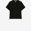 Zelitos T-Shirt aus einfarbiger Baumwolle mit Schulterpolstern