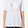 Zewel Einfarbiges Leinen-T-Shirt mit Logo Zewel Einfarbiges Leinen-T-Shirt mit Logo