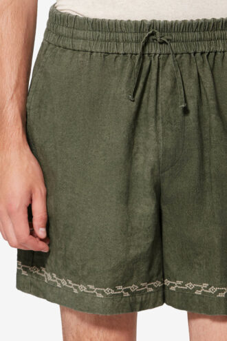 Zilan Bestickte Baumwoll-Gaze-Shorts