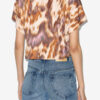 Zilia Kurzes Baumwoll-T-Shirt mit Wasserfarben-Print Zilia Kurzes Baumwoll-T-Shirt mit Wasserfarben-Print