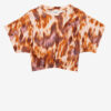 Zilia Kurzes Baumwoll-T-Shirt mit Wasserfarben-Print Zilia Kurzes Baumwoll-T-Shirt mit Wasserfarben-Print