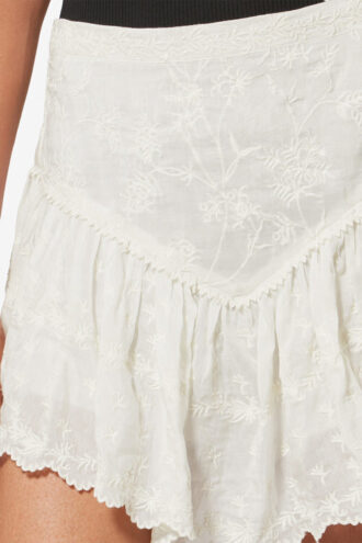 Zoelia Shorts aus bestickter Seide und Baumwolle