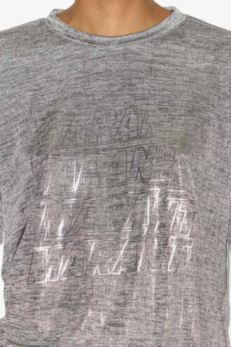 Zoeline Metallic-Jersey-T-Shirt mit Logos