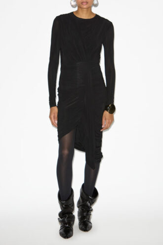 Zorah Drapiertes Kleid aus einfarbigem Jersey