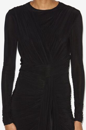 Zorah Drapiertes Kleid aus einfarbigem Jersey