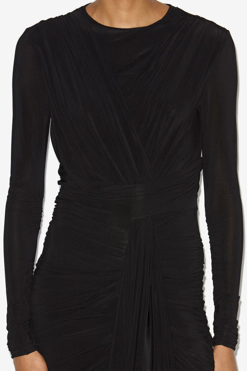 Zorah Drapiertes Kleid aus einfarbigem Jersey Zorah Drapiertes Kleid aus einfarbigem Jersey